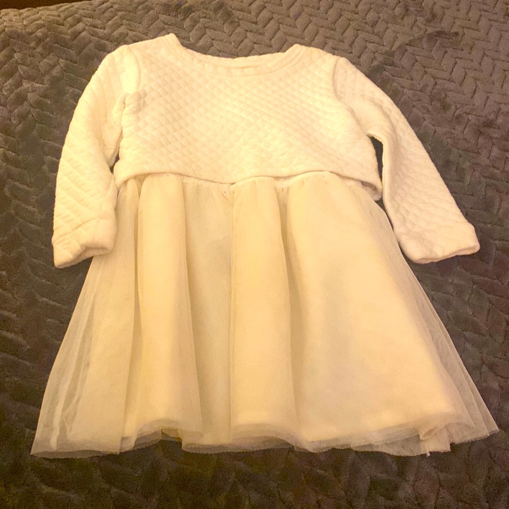 Winter white winter dress